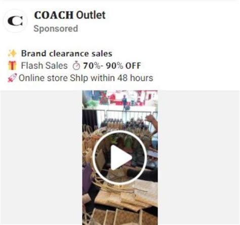 coach sales scam